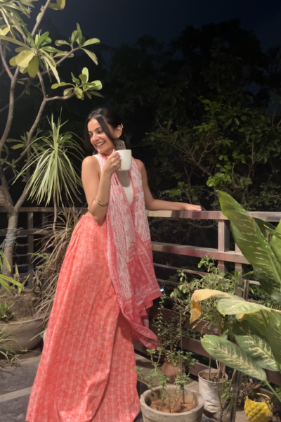 Vibrant Coral Skirt