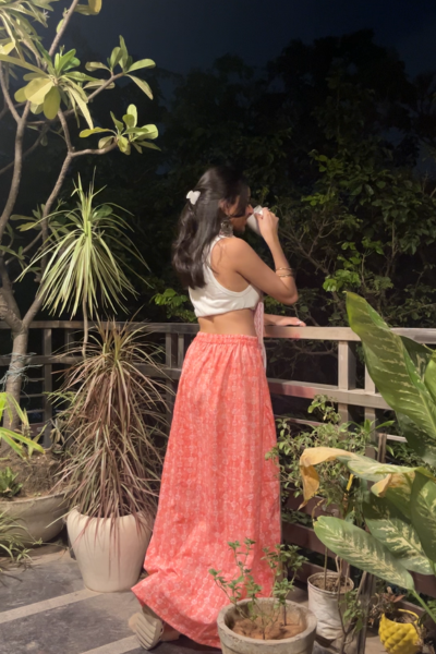 Vibrant Coral Skirt