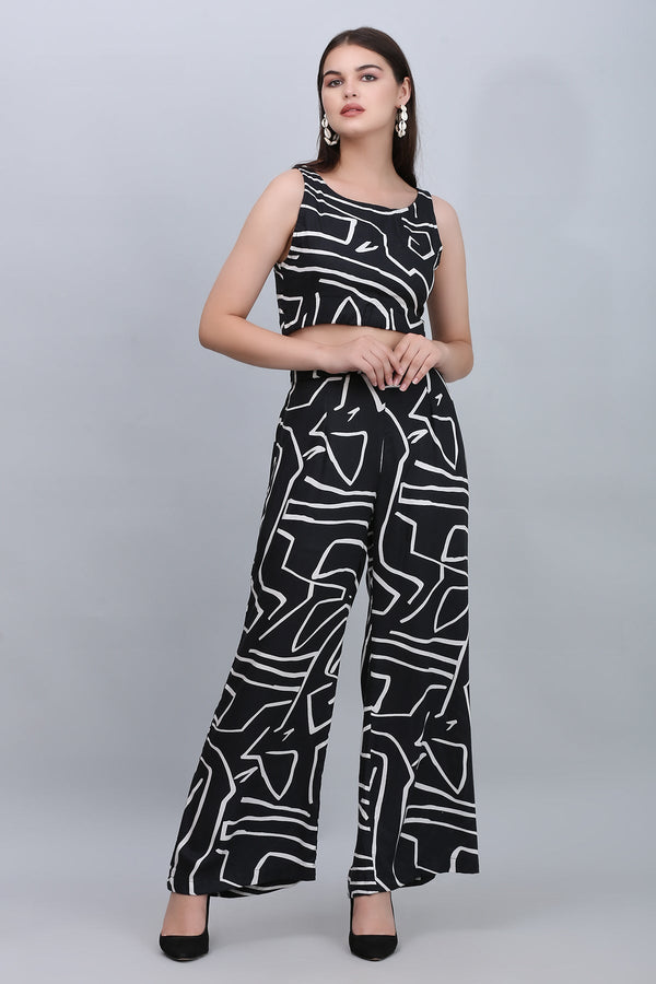 Abstract Black Trousers