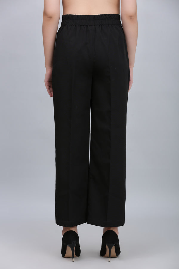 All-Day Comfort Black Trousers