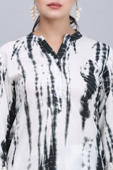 Black & White Tie Dye Kurta Set