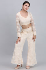 Enchanting Ivory Embroidered Dream Co-ord Set