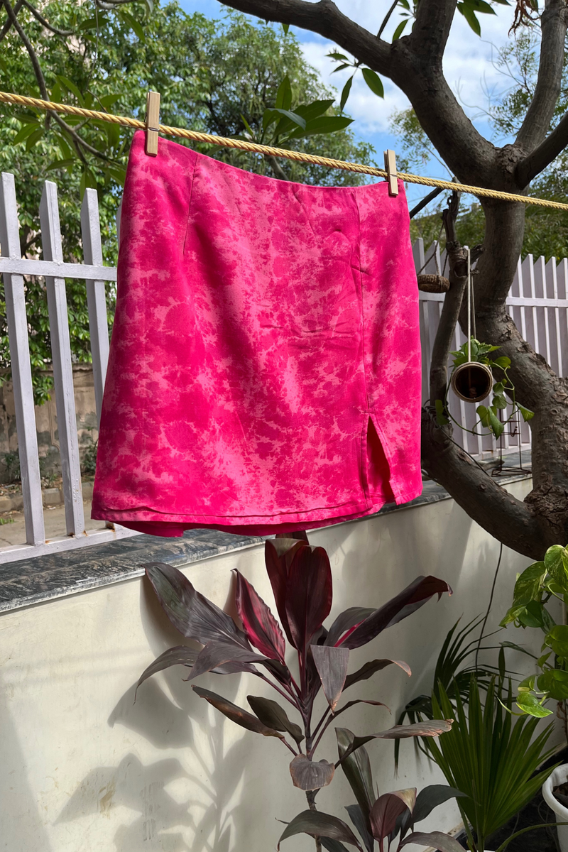 Hot Pink Tie Dye Skirt