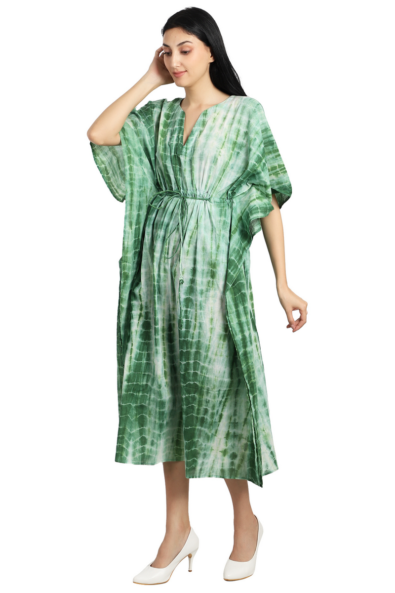 Sage Green Shibori Kaftaan