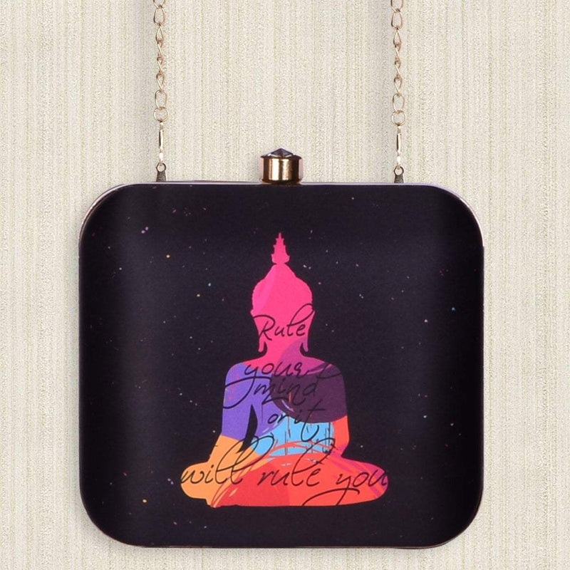 Buddha Printed Clutch