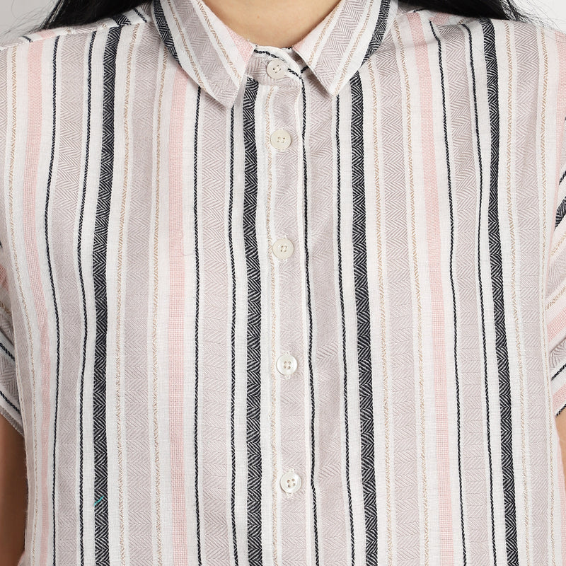 Striped Crop Shirt