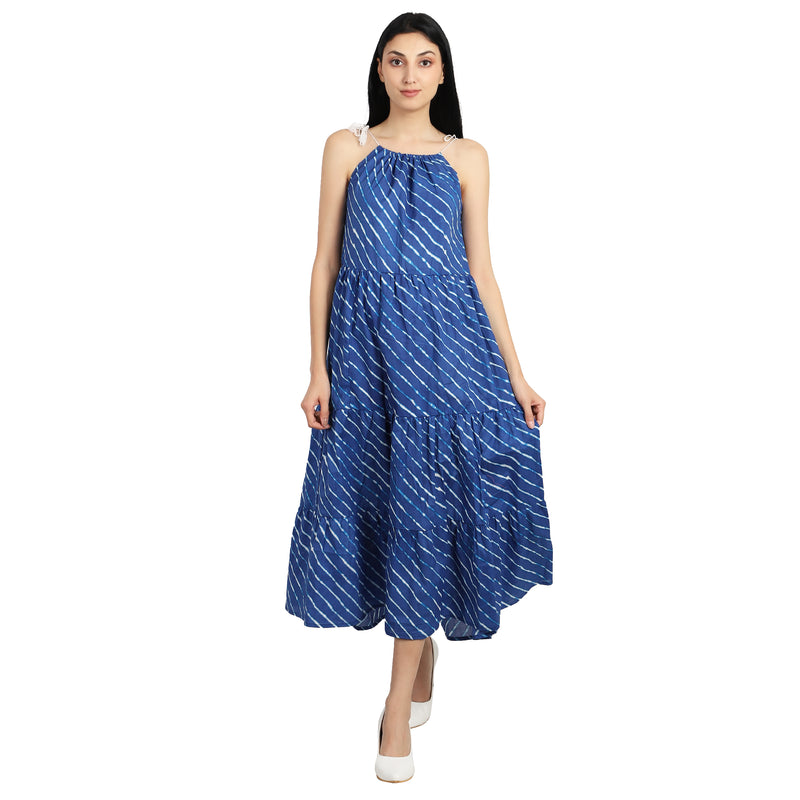 Alissa Blue Leheriya Dress