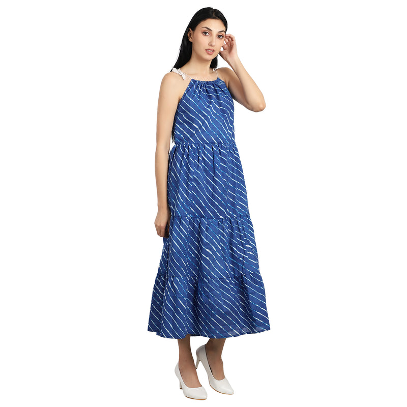 Alissa Blue Leheriya Dress