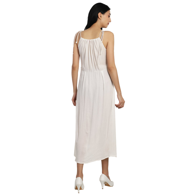 Cia White Viscose Dress