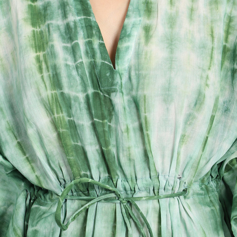 Sage Green Shibori Kaftaan