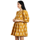 Zanna Mustard Ikat Dress