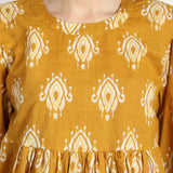 Zanna Mustard Ikat Dress