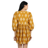 Zanna Mustard Ikat Dress