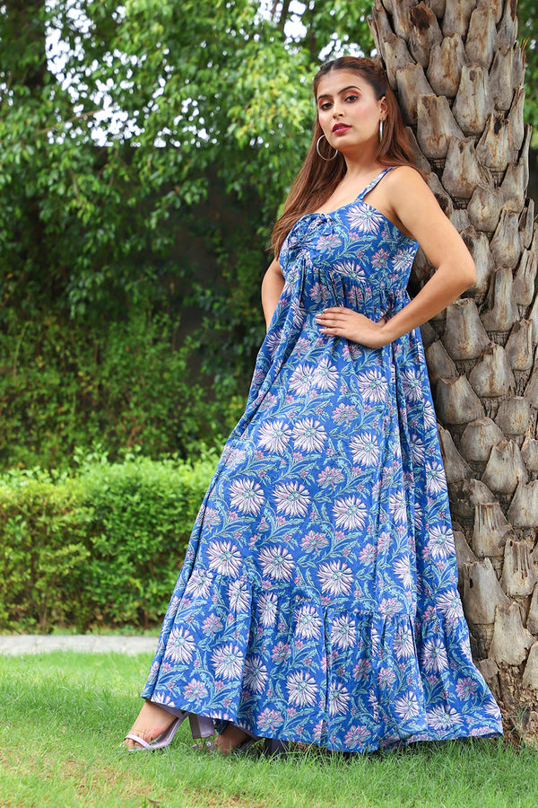 Bela Royal Blue Midi Dress