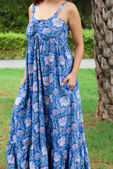 Bela Royal Blue Midi Dress