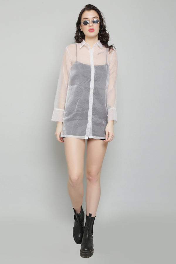 Ace Transparent Shirt Dress