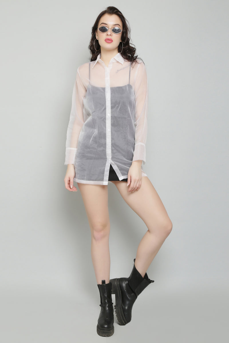 Ace Transparent Shirt Dress