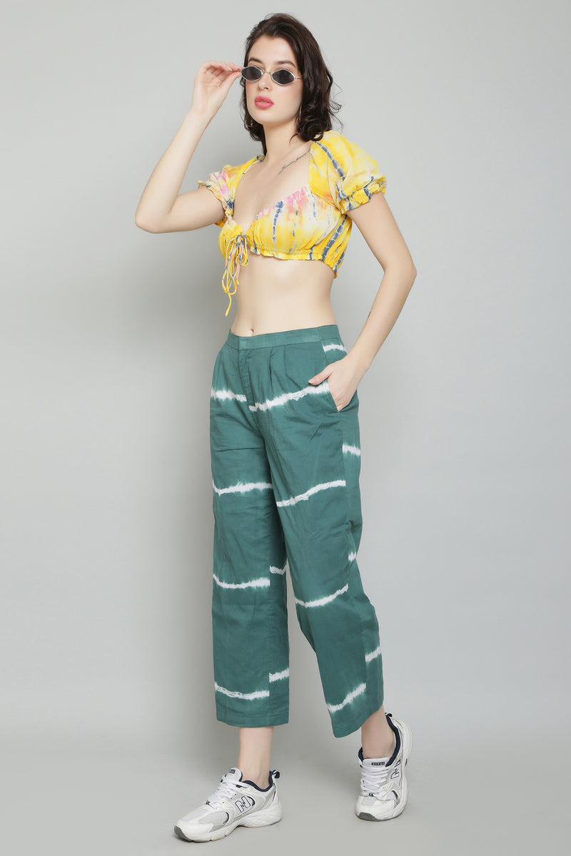 Teal Tie-Dye Pants