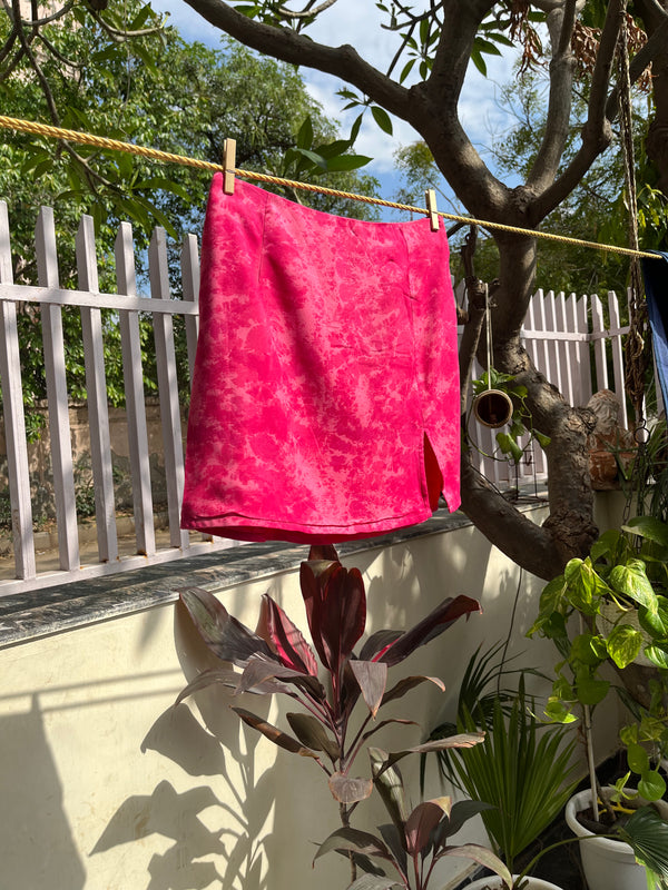 Hot Pink Tie Dye Skirt